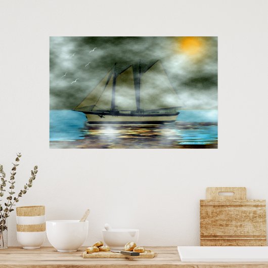 霧の中の女性 ポスター (キッチン)