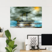 霧の中の女性 ポスター (ホームオフィス)