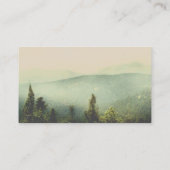 霧の中の山の自然風景の写真アート 名刺 (裏面)