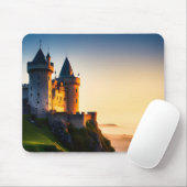 霧の中の山頂城 マウスパッド (マウス)