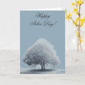 霧の中の木 カード (黄色い花)