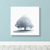 霧の中の木 キャンバスプリント (インサイチュ (ウッドフロア))
