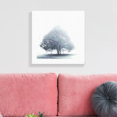 霧の中の木 キャンバスプリント (インサイチュ (リビング))
