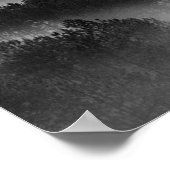 霧の中の松の木の大木 ポスター (角)