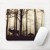 霧の中の森の動物 マウスパッド (マウス)