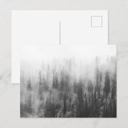 霧の中の森 ポストカード (正面/裏面)