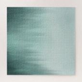 霧の中の水色の常緑絵画林 ジグソーパズル (横)