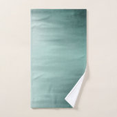 霧の中の水色の常緑絵画林 ハンドタオル (ハンドタオル)