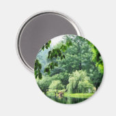 霧の中の涙ぐむ柳 マグネット (正面/裏面)