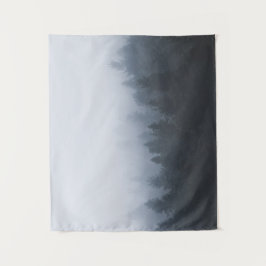 霧の中の神秘的な森 タペストリー