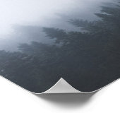 霧の中の神秘的な森 ポスター (角)