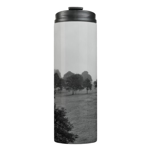 霧の中の美しい木と自然 タンブラー (正面)