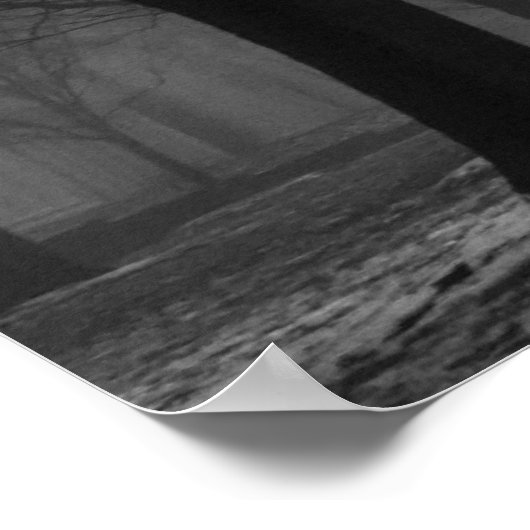 霧の中の芝生 ポスター (角)