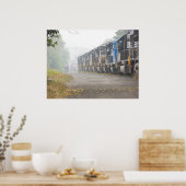 霧の中の鉄道機関車 ポスター (キッチン)