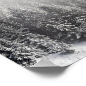 霧の中の雪包まれたのトウヒ林 ポスター (角)