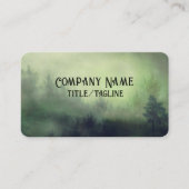 霧の中の霧の松の木の自然景観緑 名刺 (正面)