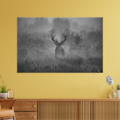 霧の中の鹿 キャンバスプリント (インサイチュ (リビング))