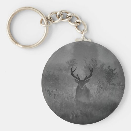 霧の中の鹿 キーホルダー (正面)