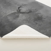 霧の中の鹿 シェルパブランケット (3/4)