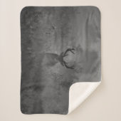 霧の中の鹿 シェルパブランケット (正面)