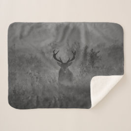 霧の中の鹿 シェルパブランケット