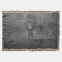 霧の中の鹿 スローブランケット