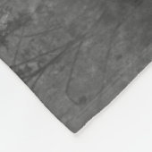 霧の中の鹿 フリースブランケット (角)