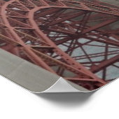 霧の中の黄金の門橋。 ポスター (角)