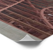 霧の中の黄金の門橋。 ポスター (角)