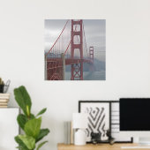 霧の中の黄金の門橋。 ポスター (ホームオフィス)