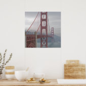 霧の中の黄金の門橋。 ポスター (キッチン)