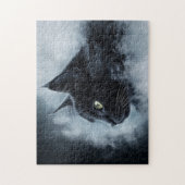 霧の中の黒猫 ジグソーパズル (縦)