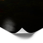 霧の中を突き抜ける美しい山のピーク ポスター (コーナー)