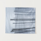 霧の凍ってい多い冬の森 タペストリー (正面(横))