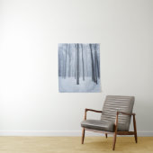 霧の凍ってい多い冬の森 タペストリー (インサイチュ)