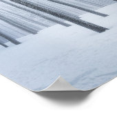 霧の凍ってい多い冬の森 ポスター (角)