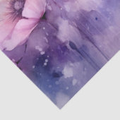 霧の切り離しの中のピンクと薄紫の花 薄葉紙 (詳細)