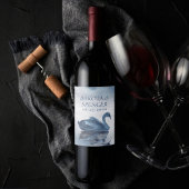 霧の反射 |ダスティーブルースワン結婚式の引き出物 ワインラベル