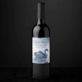 霧の反射 |ダスティーブルースワン結婚式の引き出物 ワインラベル