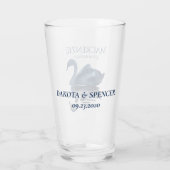 霧の反射 | Blue Swanブライダルパーティ記念 タンブラーグラス (裏面)