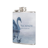 霧の反射 | Dusty Blue Swan Groomsman フラスク (左)