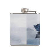 霧の反射 | Dusty Blue Swan Groomsman フラスク (裏面)