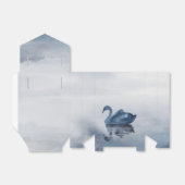 霧の反射 | Moody Dusty Blue Swan on Lake フェイバーボックス (折り畳みなし)