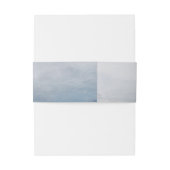 霧の反射 | Moody Dusty Blue Swan on Lake 招待状ベリーバンド (裏面例)