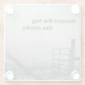 霧の向こうは明瞭 ガラスコースター (裏面)