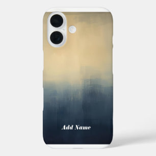 霧の地平線 – 抽象芸術グラデーション街並みアートPr iPhone 16ケース