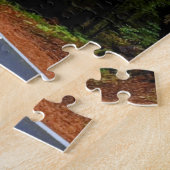 霧の多いセコイア林を通るまっすぐな道 ジグソーパズル (側面)