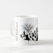 霧の多いネクロポリス コーヒーマグカップ (正面左)