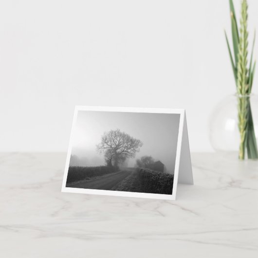 霧の多い冬の朝:イギリスのチェシャ カード (正面)