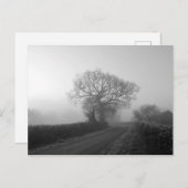 霧の多い冬の朝：イギリスのチェシャ ポストカード (正面/裏面)